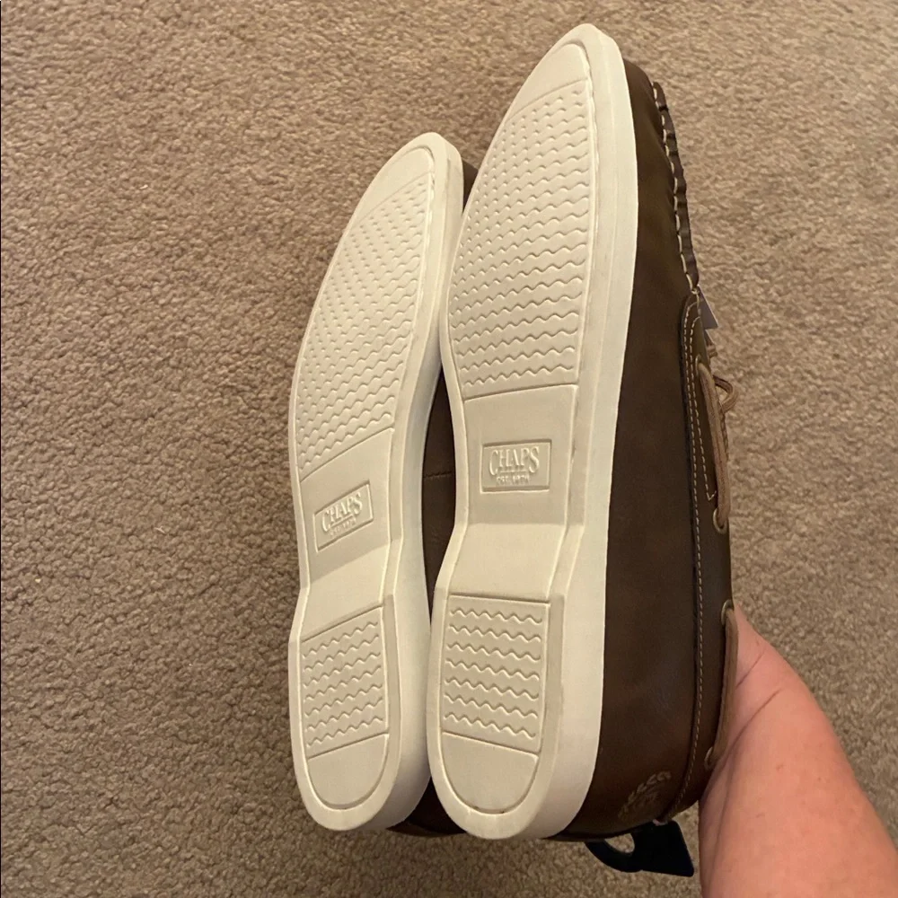 Chaps Faux Leather Benny Boat Shoes - Men’s Size 9